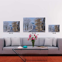 Load image into Gallery viewer, Road Snow Scene Color Multi-Names Premium Canvas