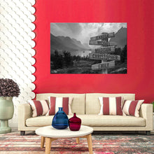 Load image into Gallery viewer, Mountain Range Multi-Names Premium Canvas