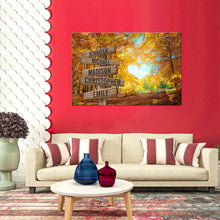 Load image into Gallery viewer, Autumn Heart Color Multi-Names Premium Canvas Poster