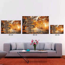 Load image into Gallery viewer, Autumn Road Color Multi-Names Premium Canvas 2 Poster