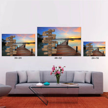 Load image into Gallery viewer, Riverside Scenery Color Multi-Names Premium Canvas Poster