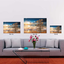 Load image into Gallery viewer, Ocean Sunset Color Multi-Names Premium Canvas