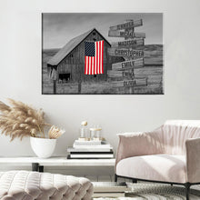 Load image into Gallery viewer, American Barn Multi-Names Premium Canvas Poster