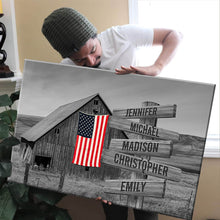 Load image into Gallery viewer, American Barn Multi-Names Premium Canvas