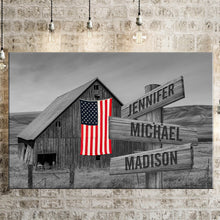 Load image into Gallery viewer, American Barn Multi-Names Premium Canvas Poster