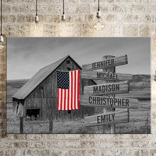 Load image into Gallery viewer, American Barn Multi-Names Premium Canvas Poster