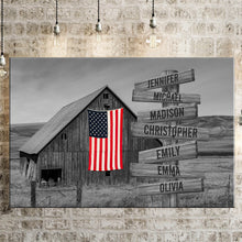 Load image into Gallery viewer, American Barn Multi-Names Premium Canvas Poster