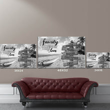 Load image into Gallery viewer, Beach Palm Trees A Little Whole Lot of Love Multi-Names Premium Canvas Poster