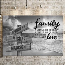 Load image into Gallery viewer, Beach Sunset A Little Whole Lot of Love Multi-Names Premium Canvas Poster