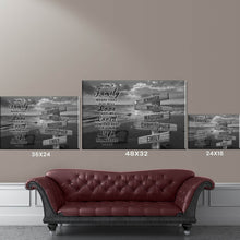 Load image into Gallery viewer, Sunset Beach "Being A Family Means You Will Love And Be Loved" Multi-Names Premium Canvas Poster