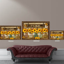 Load image into Gallery viewer, Sunflower Framed Canvas Painting, IT'S OKAY Wall Art Prints