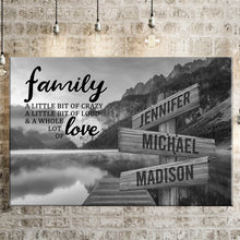 Load image into Gallery viewer, Canyon Pier A Little Whole Lot of Love Multi-Names Premium Canvas Poster