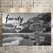 Load image into Gallery viewer, Canyon Pier A Little Whole Lot of Love Multi-Names Premium Canvas Poster