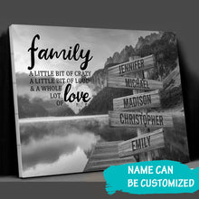 Load image into Gallery viewer, Canyon Pier A Little Whole Lot of Love Multi-Names Premium Canvas Poster