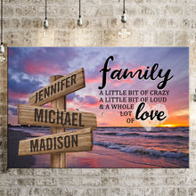 Load image into Gallery viewer, Beach Sunrise Color A Little Whole Lot of Love Multi-Names Premium Canvas