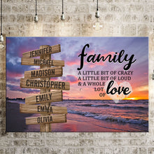 Load image into Gallery viewer, Beach Sunrise Color A Little Whole Lot of Love Multi-Names Premium Canvas