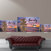 Load image into Gallery viewer, Beach Sunrise Color A Little Whole Lot of Love Multi-Names Premium Canvas