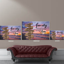 Load image into Gallery viewer, Beach Sunrise Color A Little Whole Lot of Love Multi-Names Premium Canvas Poster
