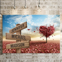 Load image into Gallery viewer, Love Tree Color Multi-Names Premium Canvas