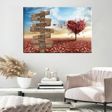 Load image into Gallery viewer, Love Tree Color Multi-Names Premium Canvas Poster