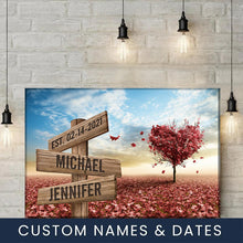 Load image into Gallery viewer, Love Tree Color Multi-Names Premium Canvas