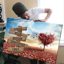 Load image into Gallery viewer, Love Tree Color Multi-Names Premium Canvas