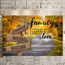 Load image into Gallery viewer, Maple Road Color A Little Whole Lot of Love Multi-Names Premium Canvas Poster