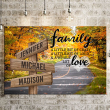 Load image into Gallery viewer, Maple Road Color A Little Whole Lot of Love Multi-Names Premium Canvas