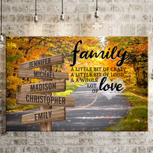 Load image into Gallery viewer, Maple Road Color A Little Whole Lot of Love Multi-Names Premium Canvas Poster