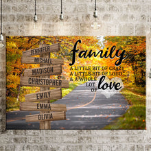 Load image into Gallery viewer, Maple Road Color A Little Whole Lot of Love Multi-Names Premium Canvas Poster