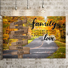 Load image into Gallery viewer, Maple Road Color A Little Whole Lot of Love Multi-Names Premium Canvas