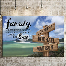 Load image into Gallery viewer, Whitehaven Beach Color A Little Whole Lot of Love Multi-Names Premium Canvas