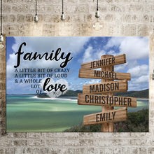 Load image into Gallery viewer, Whitehaven Beach Color A Little Whole Lot of Love Multi-Names Premium Canvas