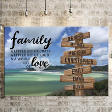 Load image into Gallery viewer, Whitehaven Beach Color A Little Whole Lot of Love Multi-Names Premium Canvas