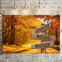 Load image into Gallery viewer, Autumn Sunshine Color Multi-Names Premium Canvas Poster