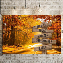 Load image into Gallery viewer, Autumn Sunshine Color Multi-Names Premium Canvas