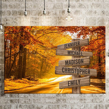 Load image into Gallery viewer, Autumn Sunshine Color Multi-Names Premium Canvas Poster