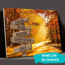 Load image into Gallery viewer, Autumn Sunshine Color Multi-Names Premium Canvas