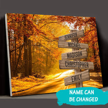 Load image into Gallery viewer, Autumn Sunshine Color Multi-Names Premium Canvas Poster