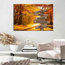Load image into Gallery viewer, Autumn Sunshine Color Multi-Names Premium Canvas