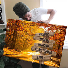Load image into Gallery viewer, Autumn Sunshine Color Multi-Names Premium Canvas