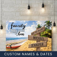 Load image into Gallery viewer, Beach Palm Trees  Color A Little Whole Lot of Love Multi-Names Premium Canvas