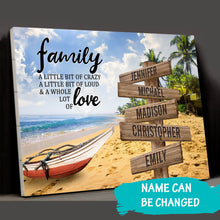 Load image into Gallery viewer, Beach Palm Trees  Color A Little Whole Lot of Love Multi-Names Premium Canvas