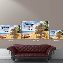 Load image into Gallery viewer, Beach Palm Trees  Color A Little Whole Lot of Love Multi-Names Premium Canvas