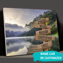Load image into Gallery viewer, Canyon Pier Color Multi-Names Premium Canvas