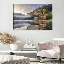 Load image into Gallery viewer, Canyon Pier Color Multi-Names Premium Canvas Poster