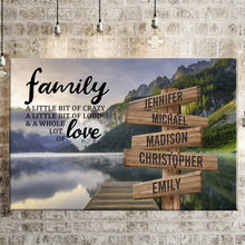 Load image into Gallery viewer, Canyon Pier Color A Little Whole Lot of Love Multi-Names Premium Canvas Poster