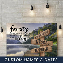 Load image into Gallery viewer, Canyon Pier Color A Little Whole Lot of Love Multi-Names Premium Canvas Poster