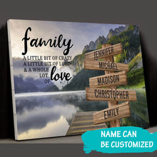 Load image into Gallery viewer, Canyon Pier Color A Little Whole Lot of Love Multi-Names Premium Canvas Poster