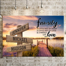 Load image into Gallery viewer, Lake Dock Color A Little Whole Lot of Love Multi-Names Premium Canvas